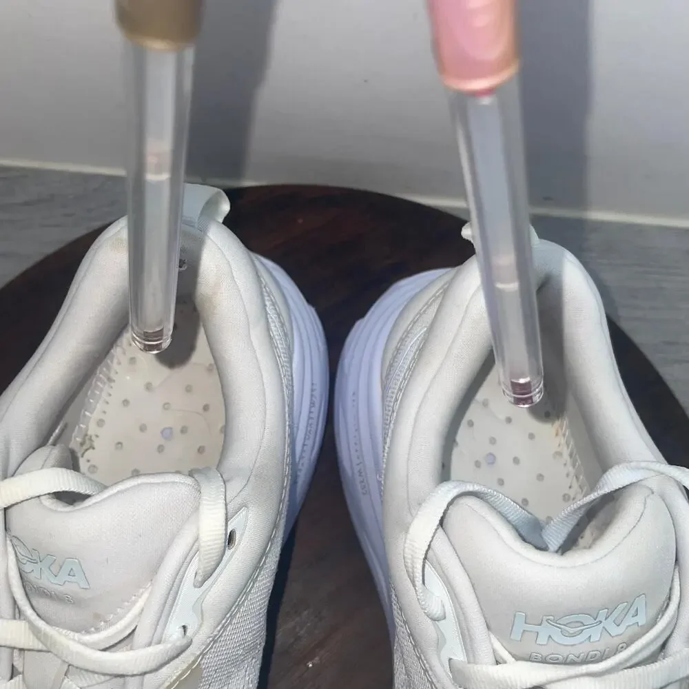 Hoka One One Bondi 8 Womens Size 8.5 White Athletic Running Shoes Sneakers